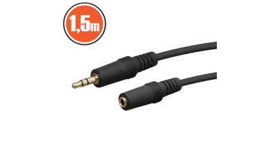 Cablu JACK fisa 3.5 JACK - soclu 3.5 JACK 1,5 m 