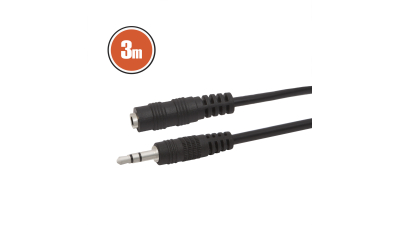 Cablu JACK fisa 3.5 JACK - soclu 3.5 JACK 3,0 m 