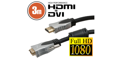 Cablu DVI-D / HDMI • 3 m Profesional cu conectoare placate cu aur