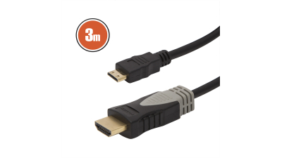 Cablu mini HDMI 3m cu conectoare placate cu aur