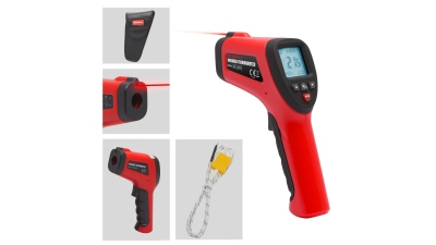 Termometru digital in infrarosii IR, cu sonda tip K, pointer laser, MAX, MIN, DIF, AVG, stocare date LOG