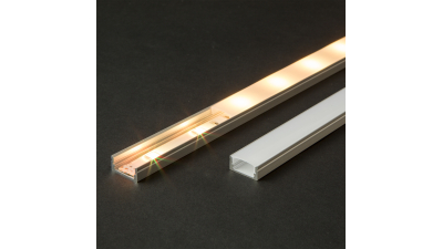 Profil U din aluminiu pentru benzi LED 2000x17x8mm