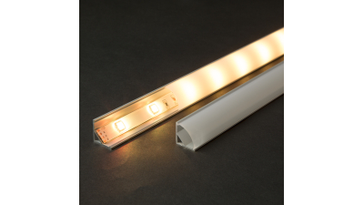 Profil din aluminiu pentru benzi LED 2000x16x16mm - rotunjit