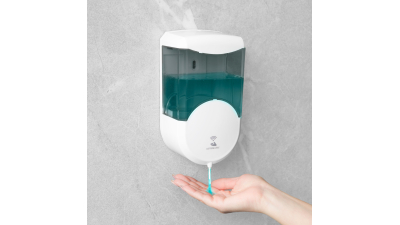 Dozator automat de sapun lichid VOG und Arths - 600 ml - stand alone - cu baterie, fumuriu