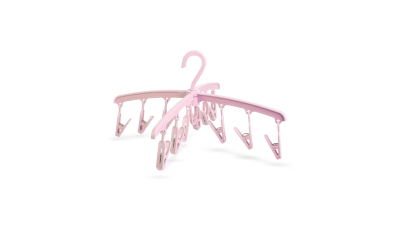 Uscator de rufe cu 12 cleme - roz