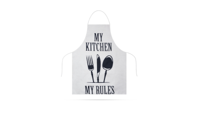 Sort de bucatarie - 68 x 52 cm - My kitchen, My rules! (Alb)