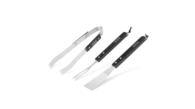 Set gratar - 3 piese - cu manere din lemn - Garden of Eden