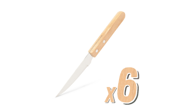 Set de cutite cu maner de lemn - 6 piese