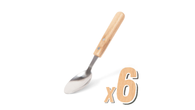Set de linguri cu maner de lemn - 6 piese