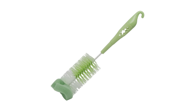 Perie pentru spalat interior sticle tuburi, material plastic, culoare verde