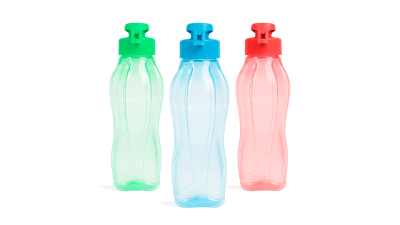 Sticla sport - plastic transparent - 600 ml - 3 culori