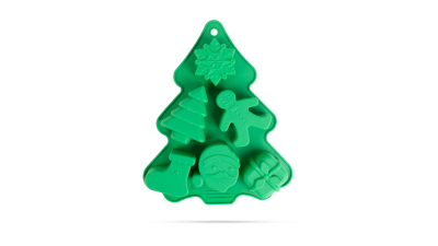 Forma de copt din silicon - motive de Craciun - 22 x 18,5 x 2,5 cm