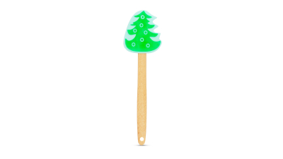 Spatula din silicon - pom de Craciun - 29 x 7,6 cm