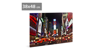 FAMILY POUND - Tablou cu LED - "Times Square", 2 x AA, 38 x 48 cm