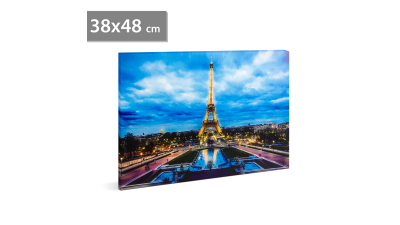 FAMILY POUND - Tablou cu LED - "Turnul Eiffel", 2 x AA, 38 x 48 cm