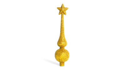 Ornament pentru Varful pomului de Craciun - 18,5 cm, auriu