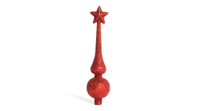 Ornament pentru Varful pomului de Craciun - 18,5 cm, rosu