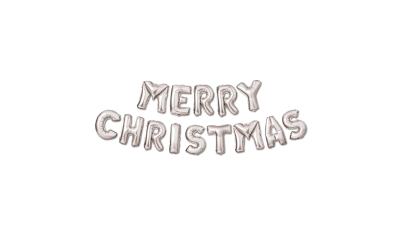 Balon de Craciun "Merry Christmas inch - argintiu
