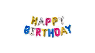 Balon model litere „Happy Birthday inch - diferite culori