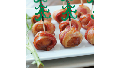 Betisoare pentru aperitiv - decorate - brad de Craciun - 8,5 cm