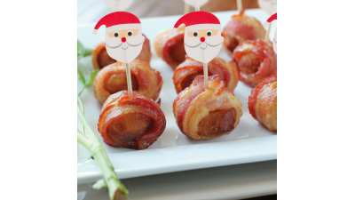 Betisoare pentru aperitiv - decorate Mos Craciun - 8,5 cm -