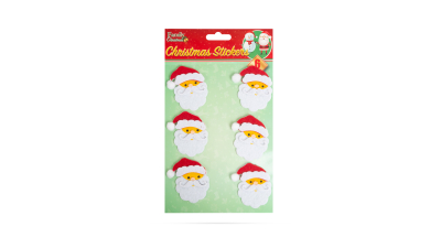 Set de autocolante de pasla 3D, Mos Craciun - 15 x 20 cm - 6 buc / pachet