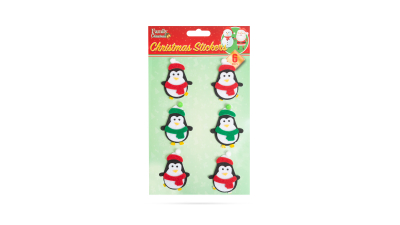 Set de autocolante de pasla 3D, pinguin - 15 x 20 cm - 6 buc / pachet