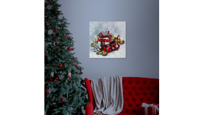 Tablou de Craciun cu LED - 30 x 30 cm