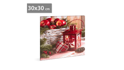Tablou de Craciun cu LED - 30 x 30 cm