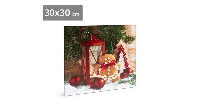 Tablou de Craciun cu LED - 30 x 30 cm
