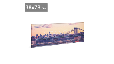 Tablou decorativ cu LED - „New York inch - 2 x AA, 38 x 78 cm