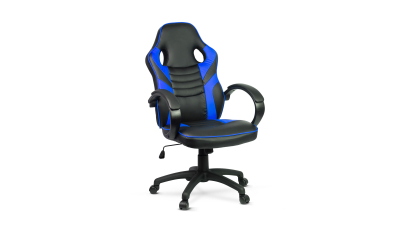 Scaun gamer cu cotiere - albastru - 71 x 53 cm / 53 x 52 cm