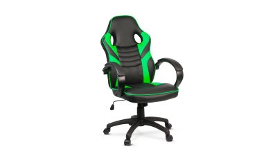 Scaun gamer cu cotiere - verde - 71 x 53 cm / 53 x 52 cm