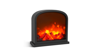 Semineu cu flacari LED - baterie / USB - 30 x 13 x 28 cm