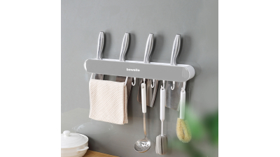 Sistem multifunctional de depozitare cu 7 carlige - 35 cm