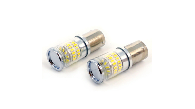 Bec auto Carguard pentru stop frana 12V 3.5W BAY15D alb, LED CanBus, Alb 6000K ,set 2 buc.