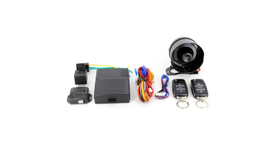 Alarma Auto Carguard CAR002 cu 2 telecomenzi cu cheie rabatabila tip briceag , senzor de soc reglabil