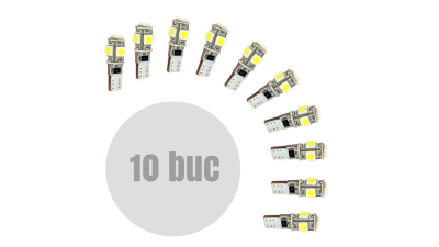 Bec de pozitie LED SMD Canbus T10 W2.1x9.5 12V 3W , set 10 buc.