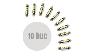 Bec auto Sofit SV8.5 LED Canbus SMD 41mm 12V 3W, set 10 buc.