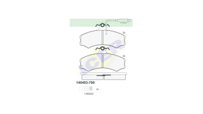 Set placute frana Icer 140403700, parte montare : Punte Fata