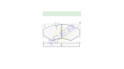 Set placute frana Icer 140405, parte montare : Punte Fata