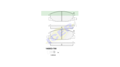 Set placute frana Icer 140853700, parte montare : Punte Fata