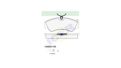 Set placute frana Icer 140880700, parte montare : Punte Fata