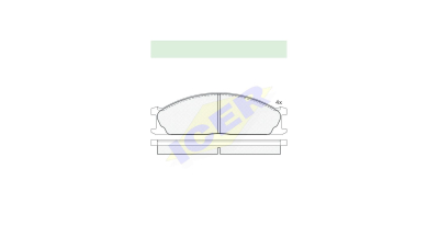 Set placute frana Icer 140884, parte montare : Punte Fata