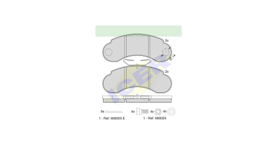 Set placute frana Icer 140893, parte montare : Punte Fata