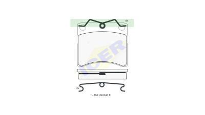 Set placute frana Icer 140895, parte montare : Punte Fata