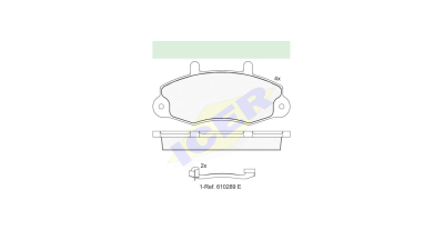 Set placute frana Icer 140896203, parte montare : Punte Fata