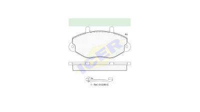 Set placute frana Icer 140897203, parte montare : Punte Fata