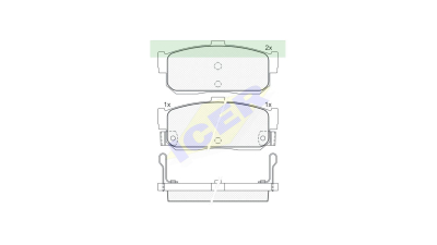 Set placute frana Icer 140915, parte montare : Punte Spate
