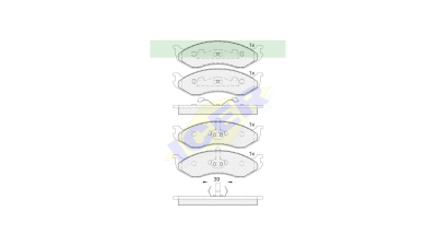 Set placute frana Icer 140968, parte montare : Punte Fata